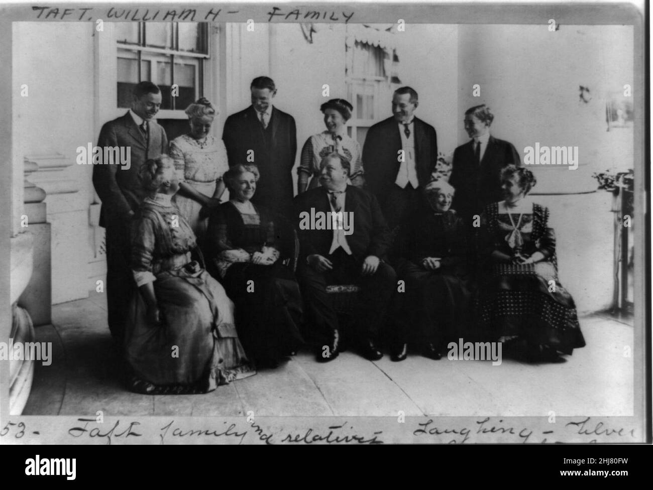 Taft Familie und Verwandten lachen, silbernes Jubiläum Stockfoto