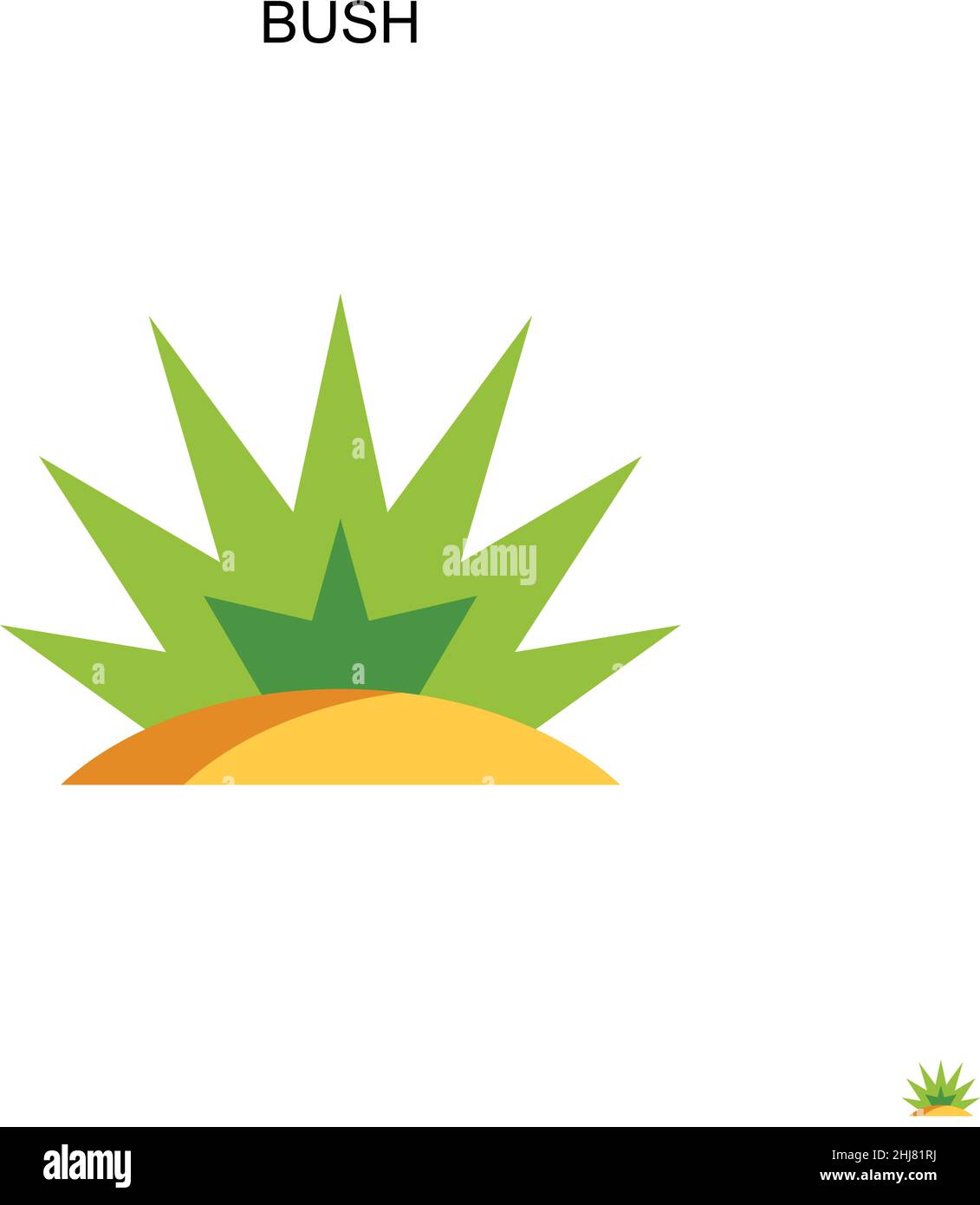 Einfaches Bush-Vektor-Symbol. Illustration Symbol Design-Vorlage für Web mobile UI-Element. Stock Vektor