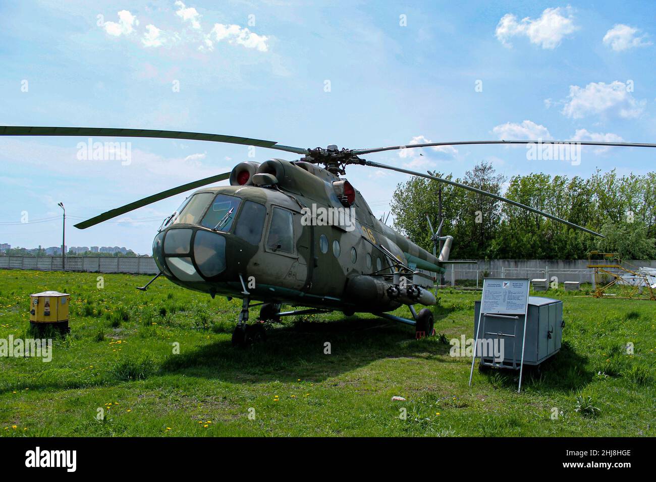 Flugzeuge im Oleg Antonov State Aviation Museum in Kiew, Ukraine Stockfoto