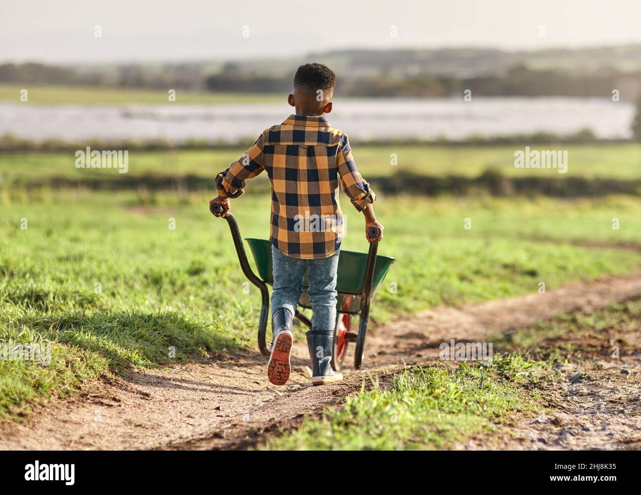 Wo kann man besser den Wert harter Arbeit lernen Stockfoto