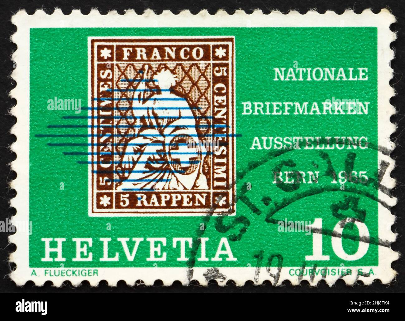 SCHWEIZ UM 1965 Eine in der Schweiz gedruckte Briefmarke zeigt