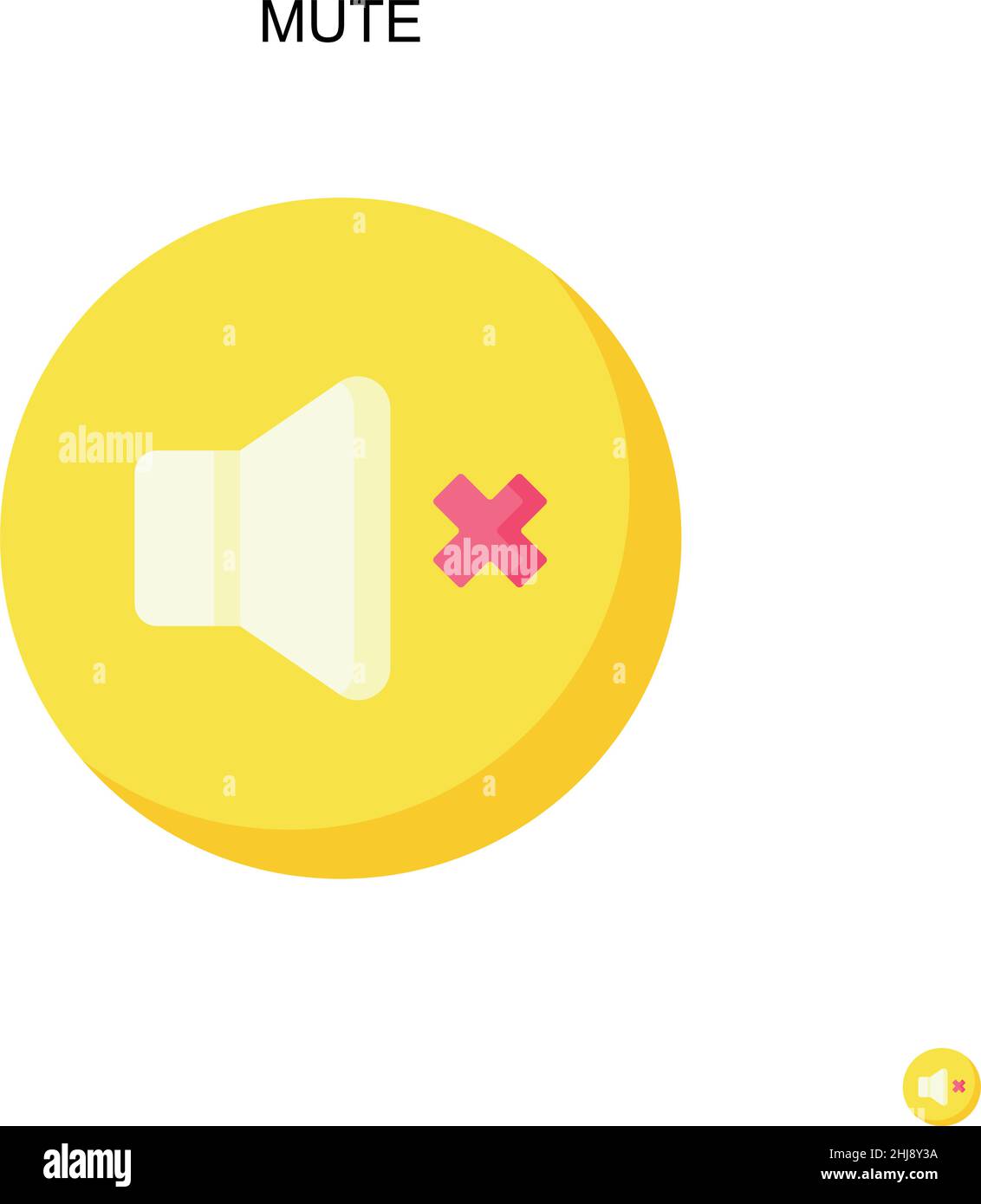 Einfaches Vektorsymbol stumm schalten. Illustration Symbol Design-Vorlage für Web mobile UI-Element. Stock Vektor