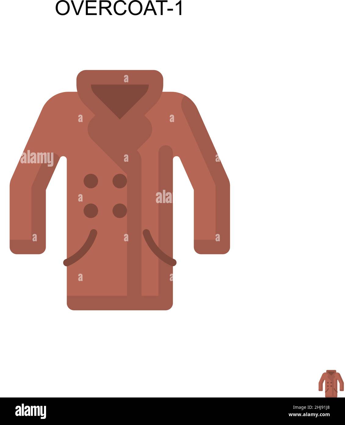Overcoat-1 einfaches Vektorsymbol. Illustration Symbol Design-Vorlage für Web mobile UI-Element. Stock Vektor Overcoat-1 einfaches Vektorsymbol. Illustration Symbol Design-Vorlage für Web mobile UI-Element. Stock Vektor