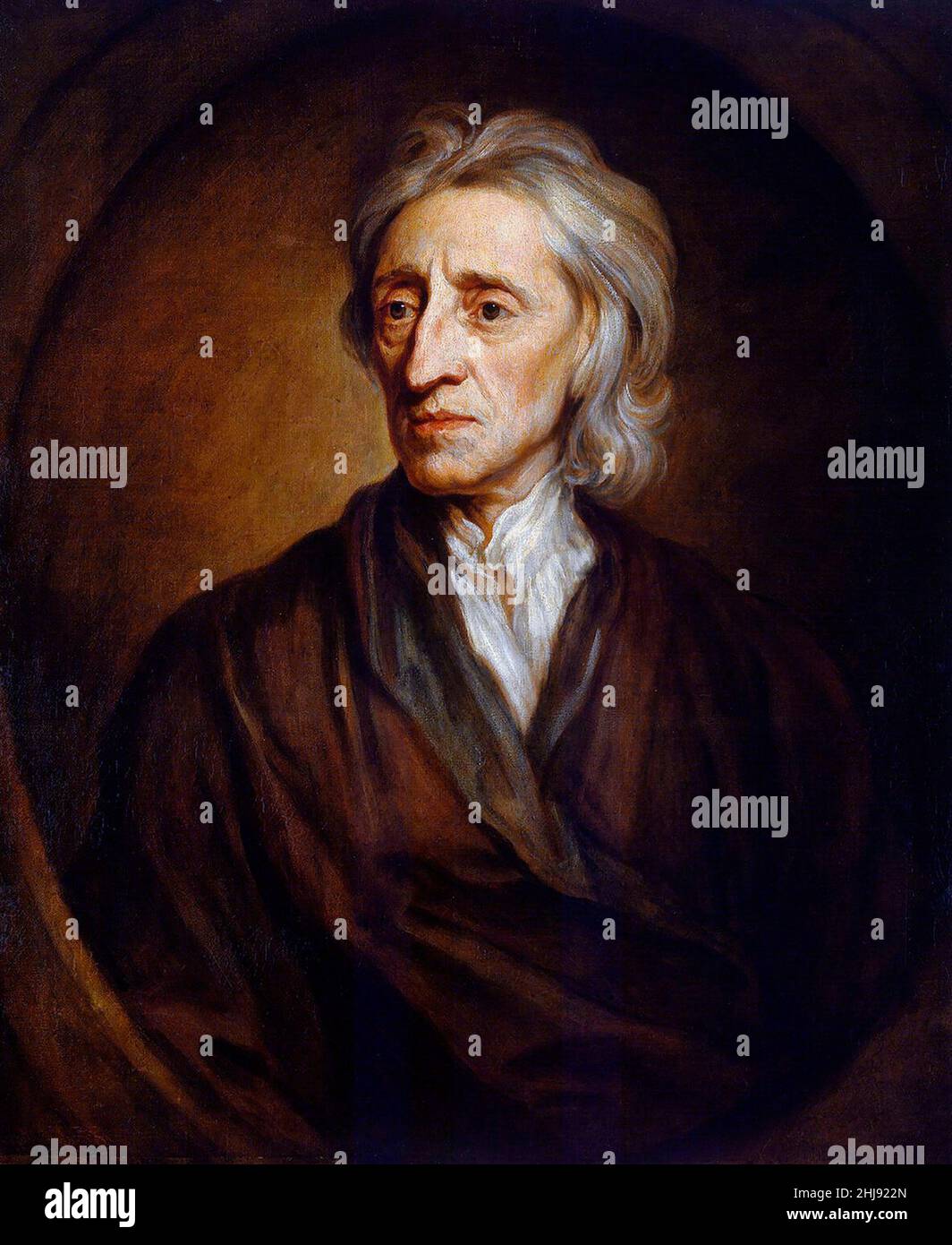 John Locke (1632– 1704) Porträt von Sir Godfrey Kneller, Öl auf Leinwand, 1697 Stockfoto