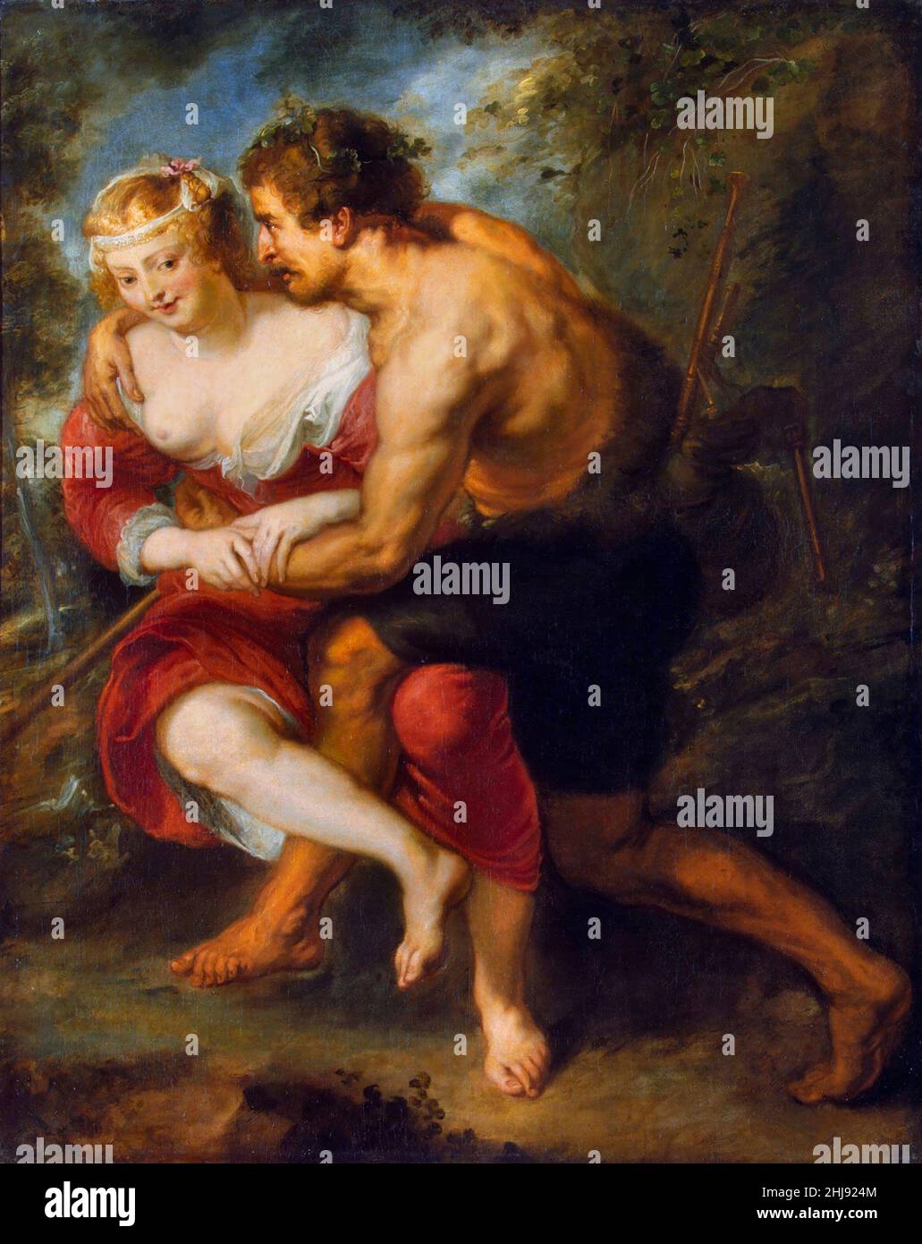Pastoralszene von Peter Paul Rubens (1577-1640), Öl auf Leinwand, c. 1606-11 Stockfoto