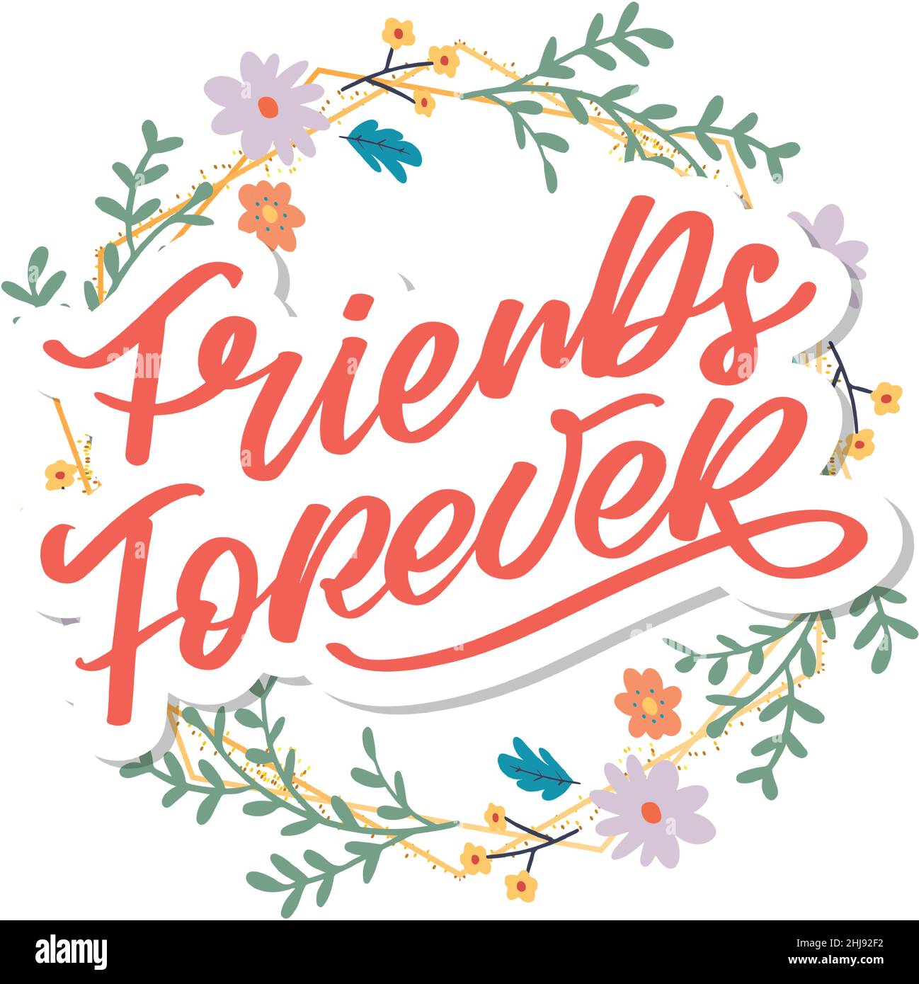 Soul Schwester mit Herz Schriftzug Design beste Freund Vorläufer Bff besties Stock Vektor