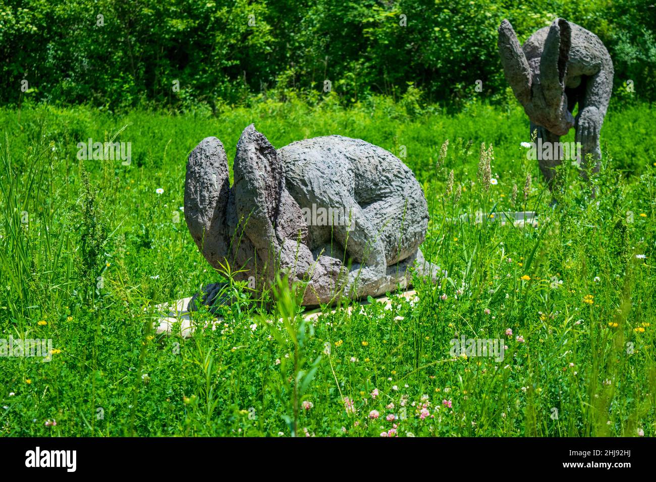 Grand Rapids, MI USA - 30. Mai 2016: Introspektives Kunstwerk Meijer Gardens Park Stockfoto