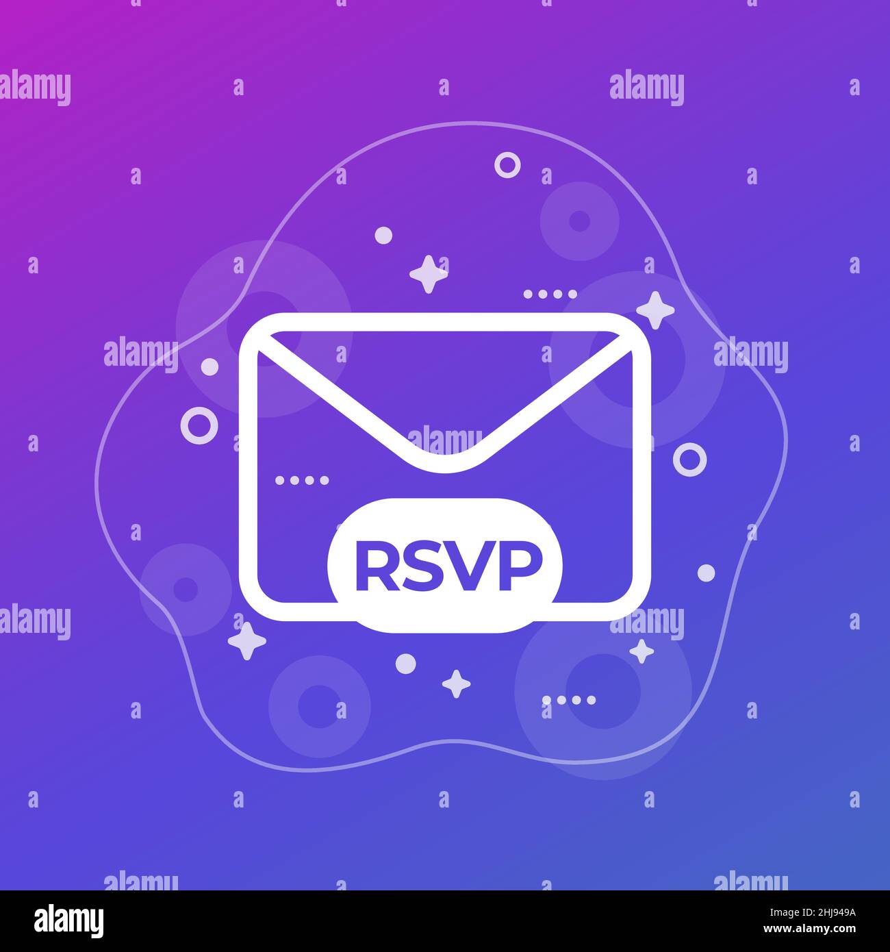 RSVP-Symbol, bitte beantworten Sie den Vektor des Schreibens Stock Vektor