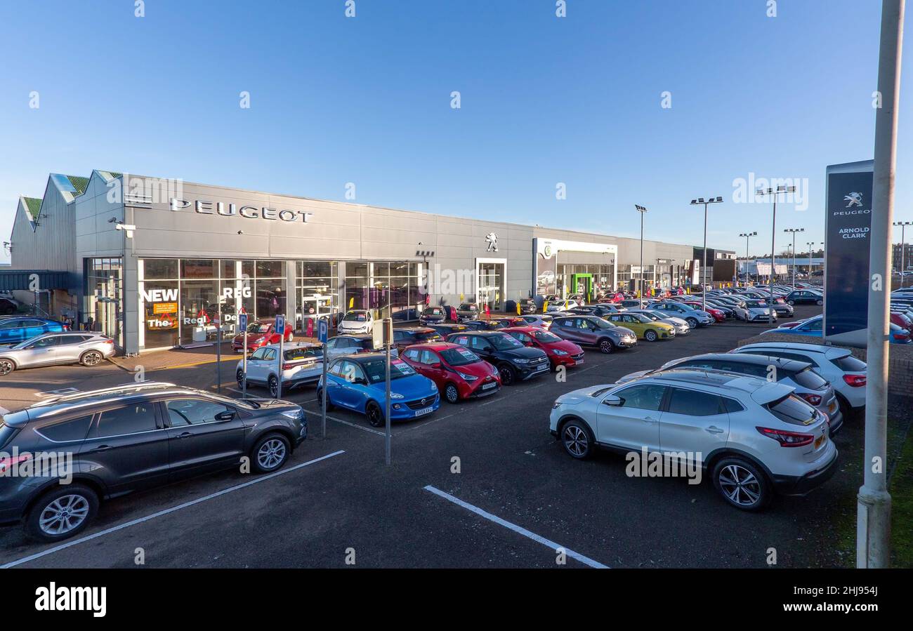 Autohändler für den Kauf und Verkauf von Autos in Seafield Edinburgh, Schottland, Großbritannien Stockfoto