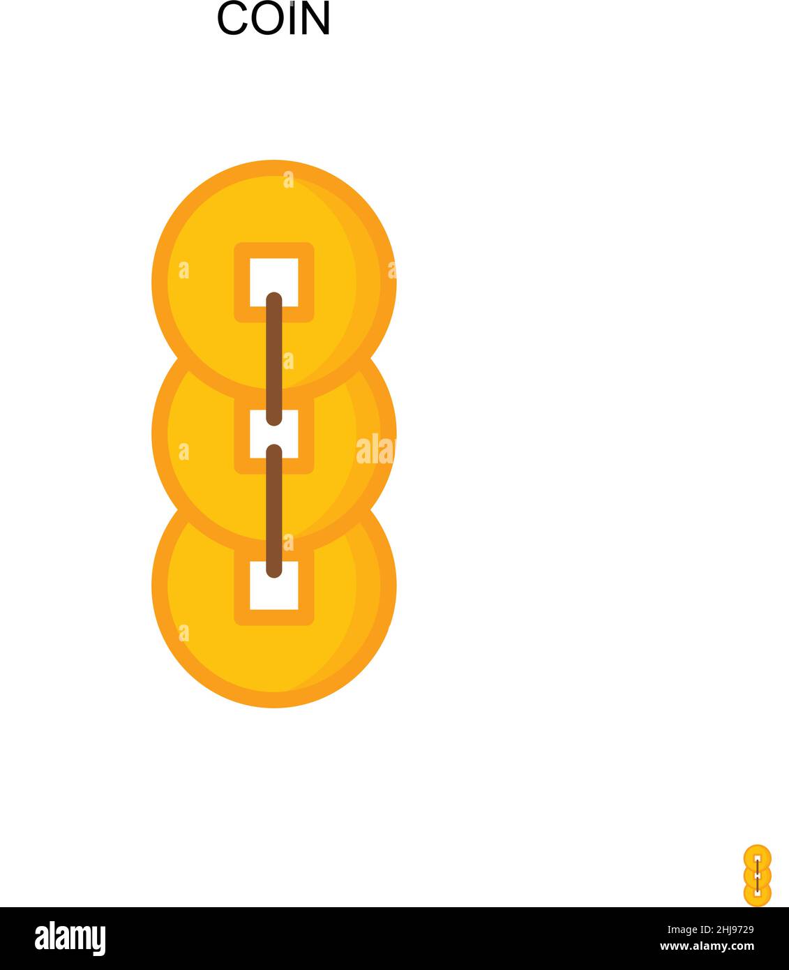 Einfaches Vektor-Symbol für Münzen. Illustration Symbol Design-Vorlage für Web mobile UI-Element. Stock Vektor