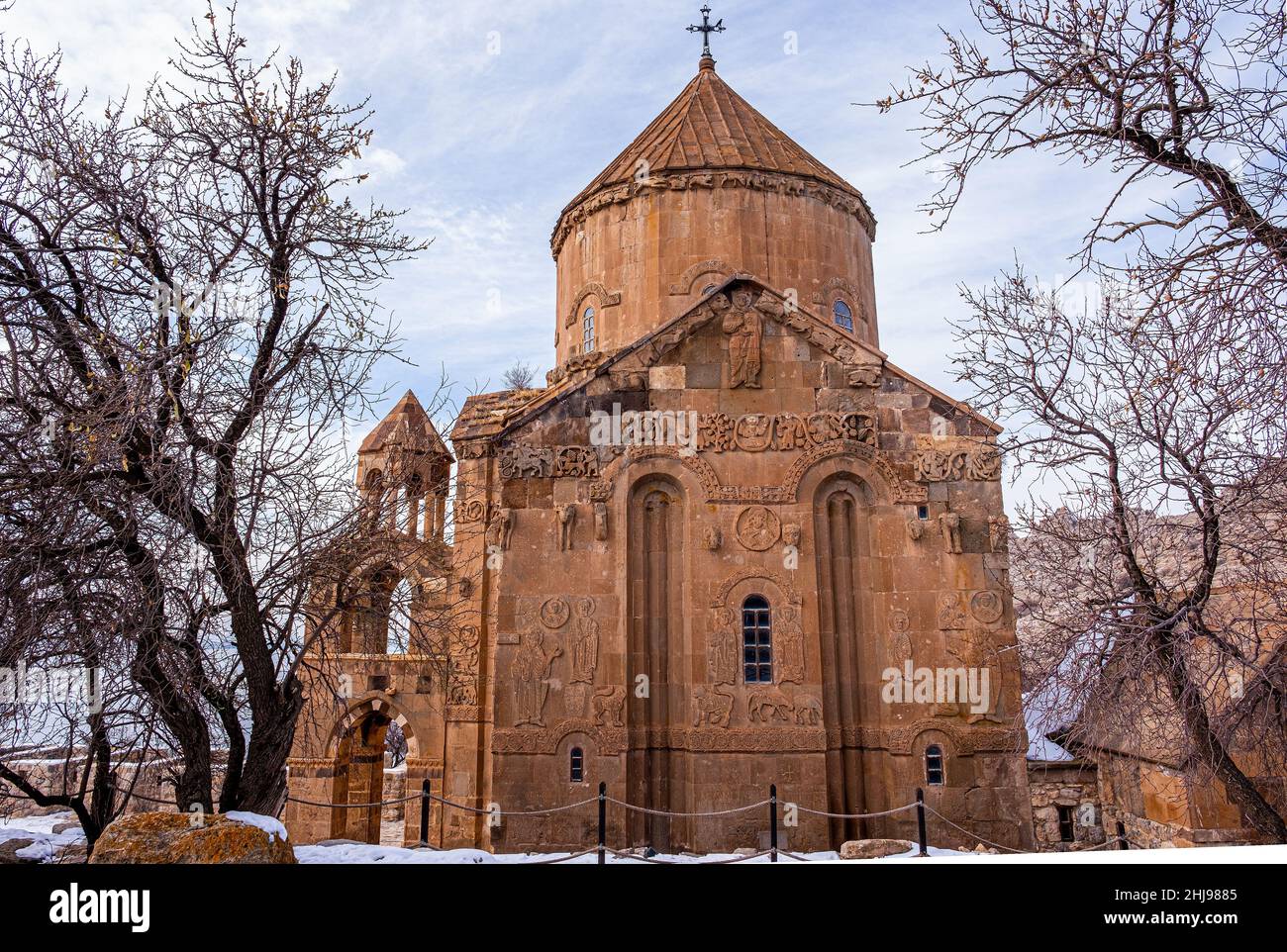 Akdamar Insel und Surp Kirche (Akdamar Kirche). Ein wichtiger religiöser Ort für das armenische Volk Stockfoto
