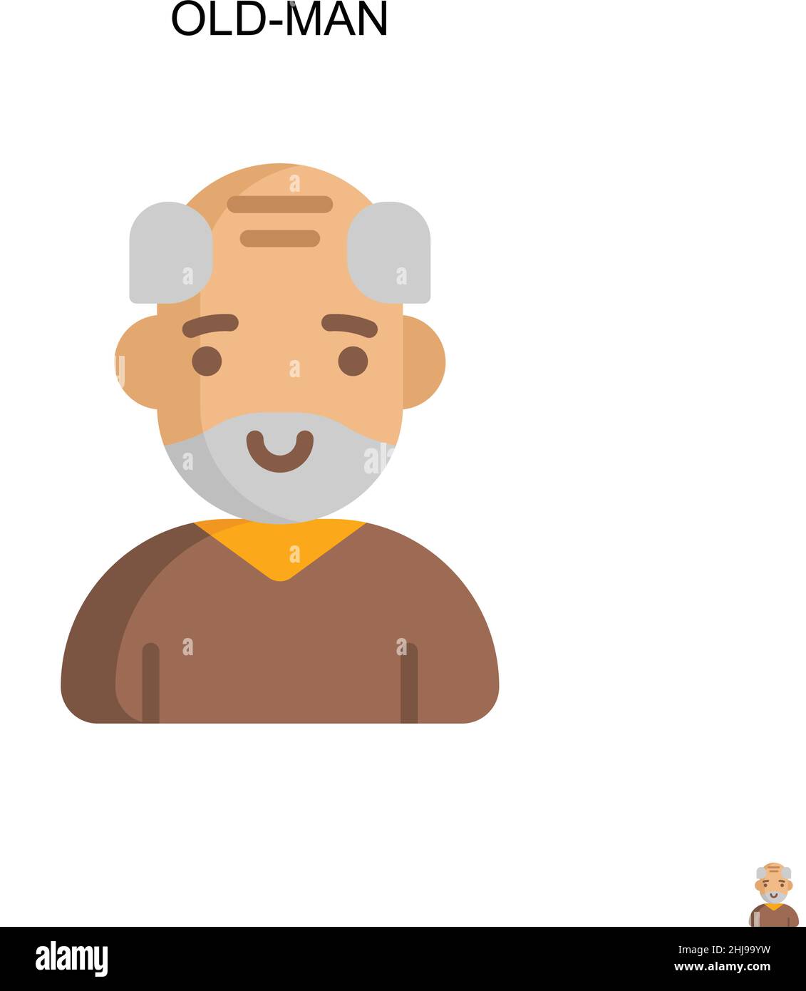 Einfaches Vektor-Symbol für alte Menschen. Illustration Symbol Design-Vorlage für Web mobile UI-Element. Stock Vektor