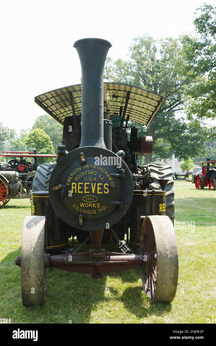 Dampflokomotive Traktor Nummer 7981. Reeves Works, Columbus, Indiana. Emerson-Brantincham Company, Rockford, Illinois, USA. Angesehen bei 72th Annual Reunion Stockfoto