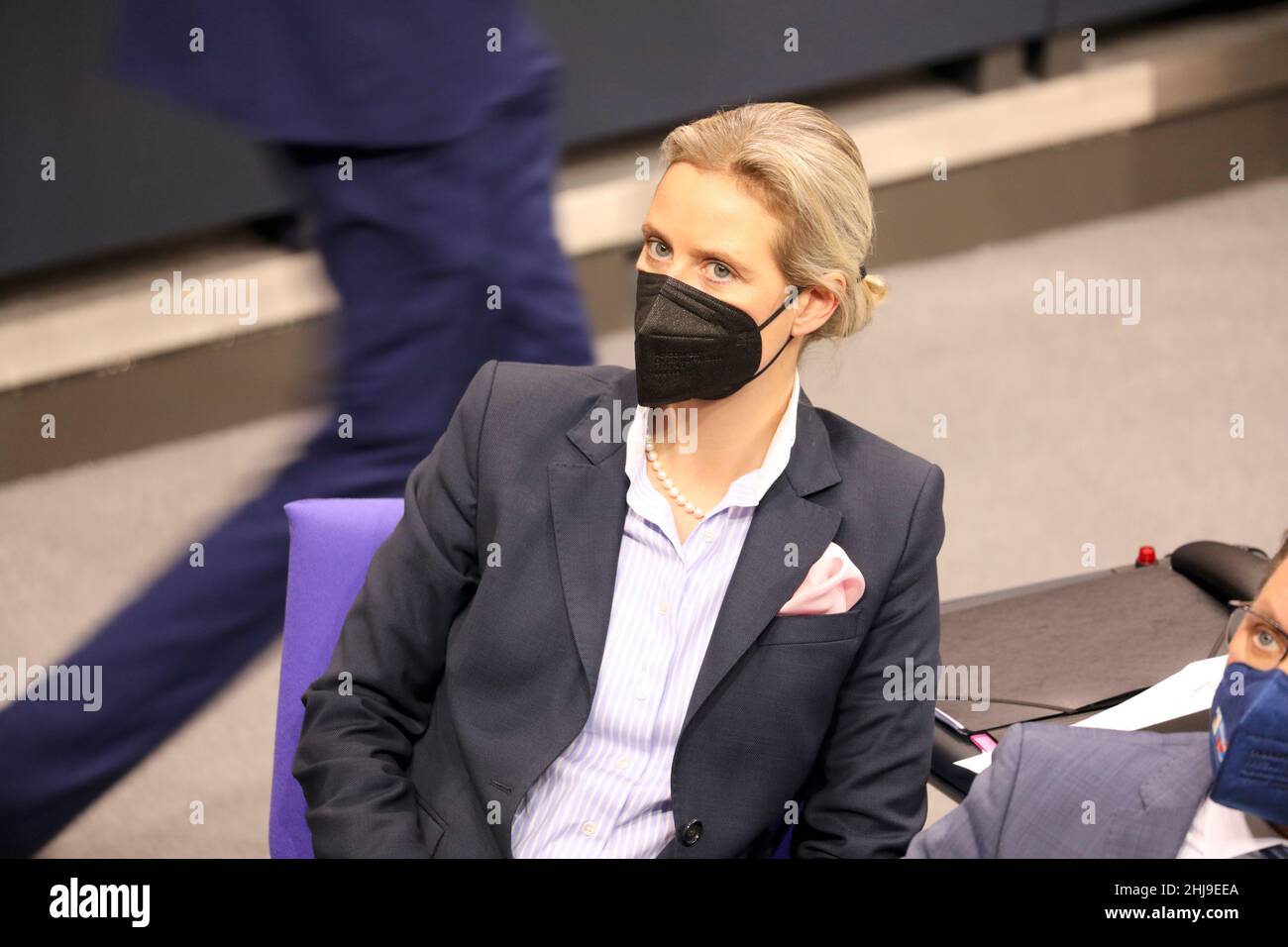 Berlin, 26. Januar 2022. Dr. Alice Weidel, Vorsitzende der afd-Fraktion, während der Plenarsitzung des deutschen Bundes 13th Stockfoto