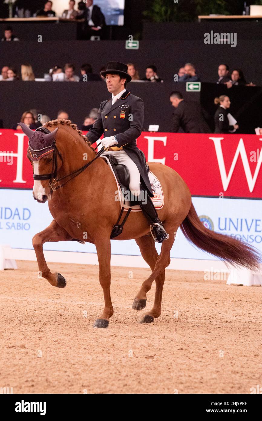 Claudio Castilla mit Alcaide ESP während der Longines FEI Weltmeisterschaft 2019 am 30 2019. November in der Madrid Horse Week, Spanien Stockfoto