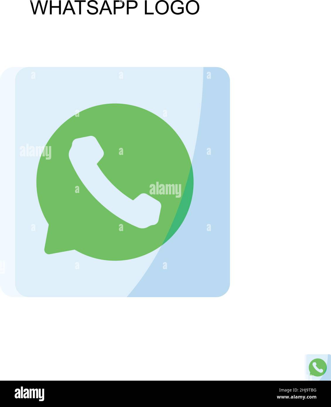 WhatsApp Logo einfaches Vektor-Symbol. Illustration Symbol Design-Vorlage für Web mobile UI-Element. Stock Vektor