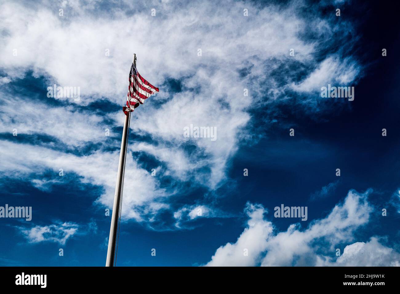 Amerikanische Flagge im wind Stockfoto