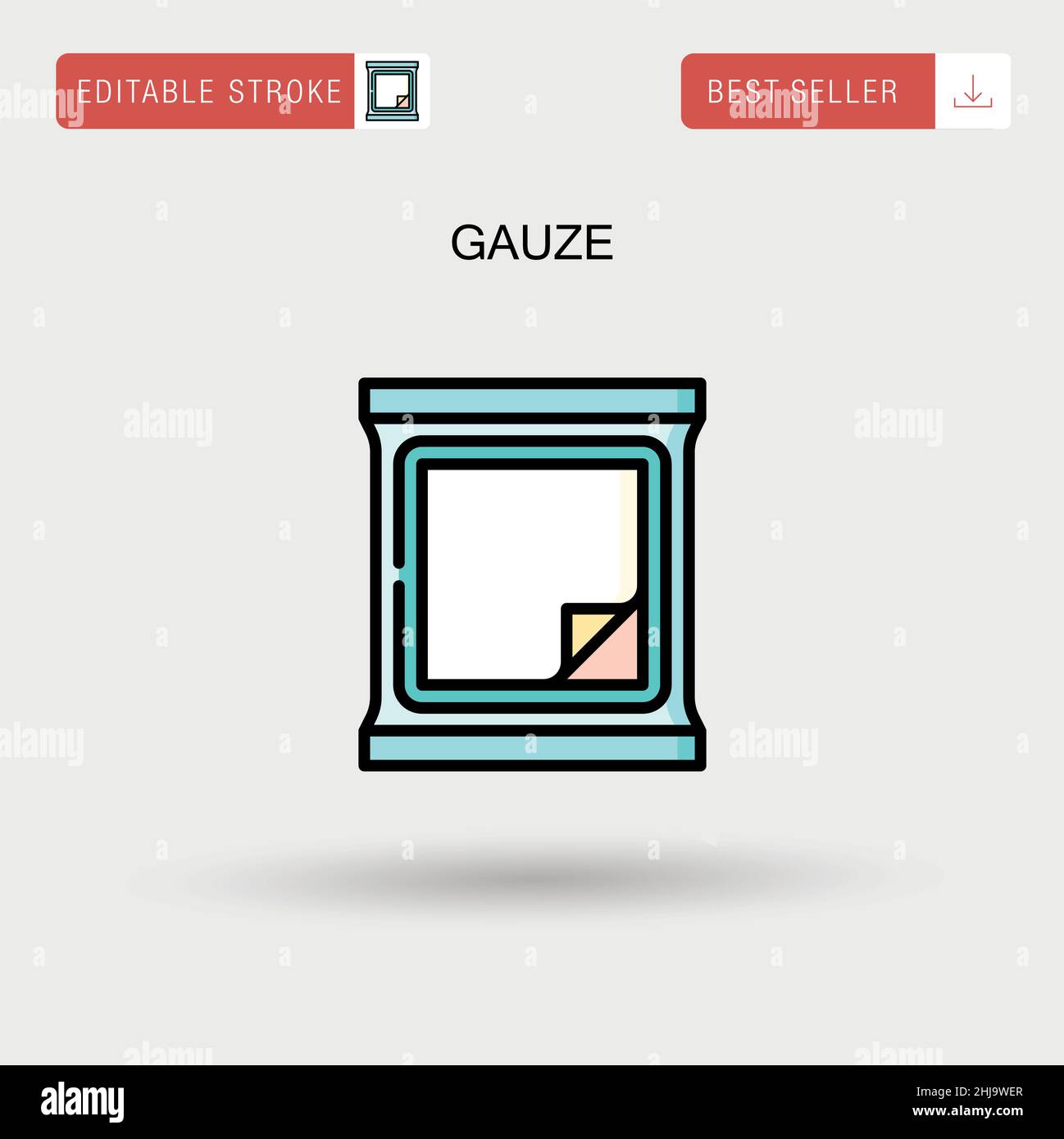 Einfaches Vektorsymbol für Gaze. Stock Vektor Einfaches Vektorsymbol für Gaze. Stock Vektor