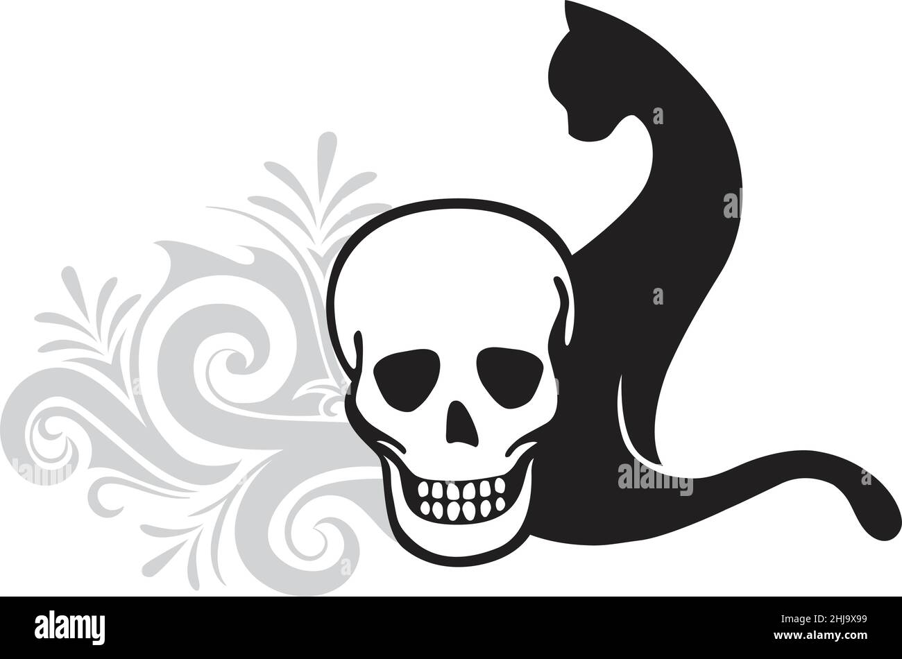 schwarze Katze Stock Vektor