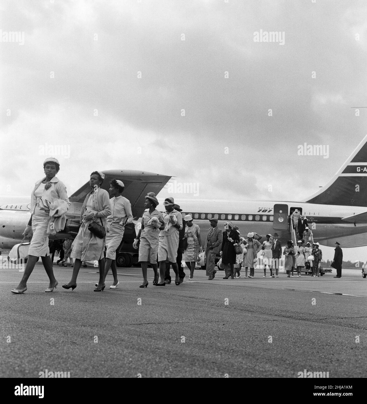 Westindische Einwanderer, die im Vereinigten Königreich ankommen. 19th Mai 1962. Stockfoto