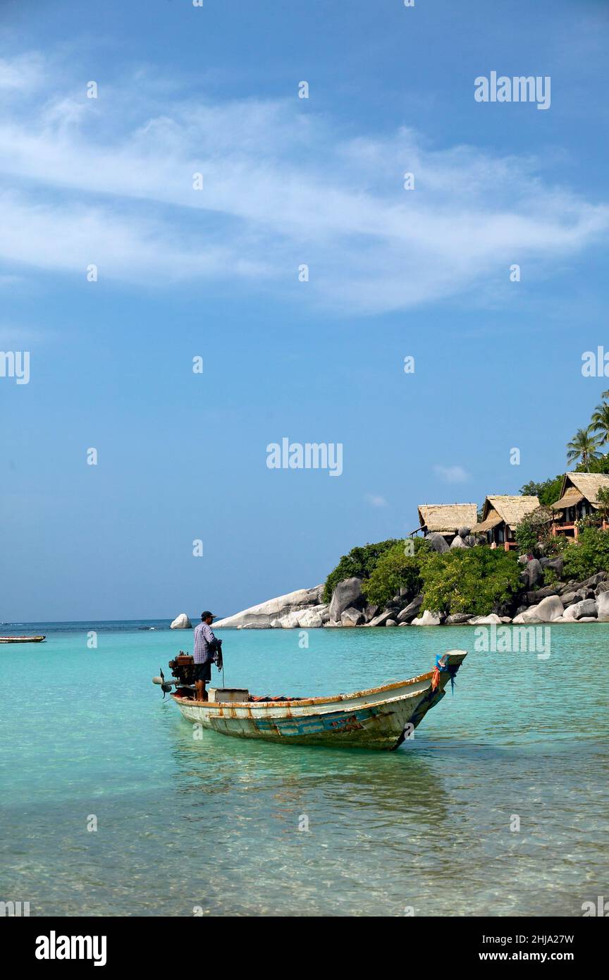 Koh zu einer Strandszene Stockfoto