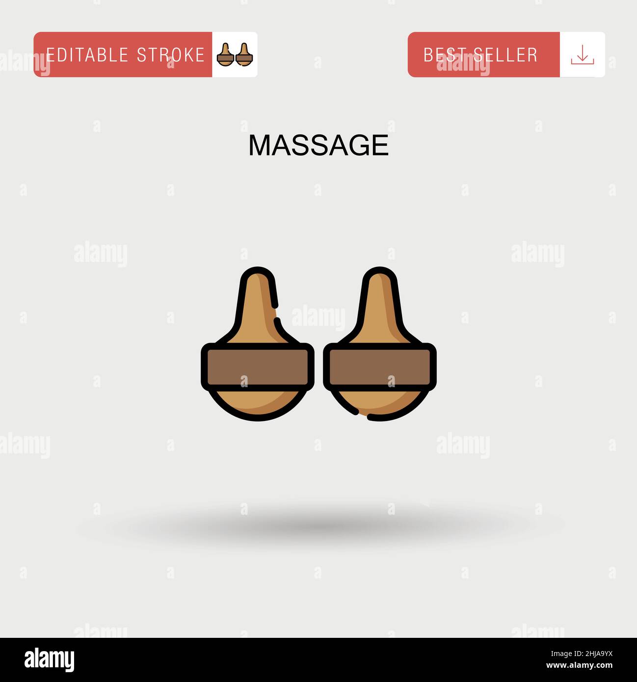 Einfaches Vektor-Symbol für Massage. Stock Vektor