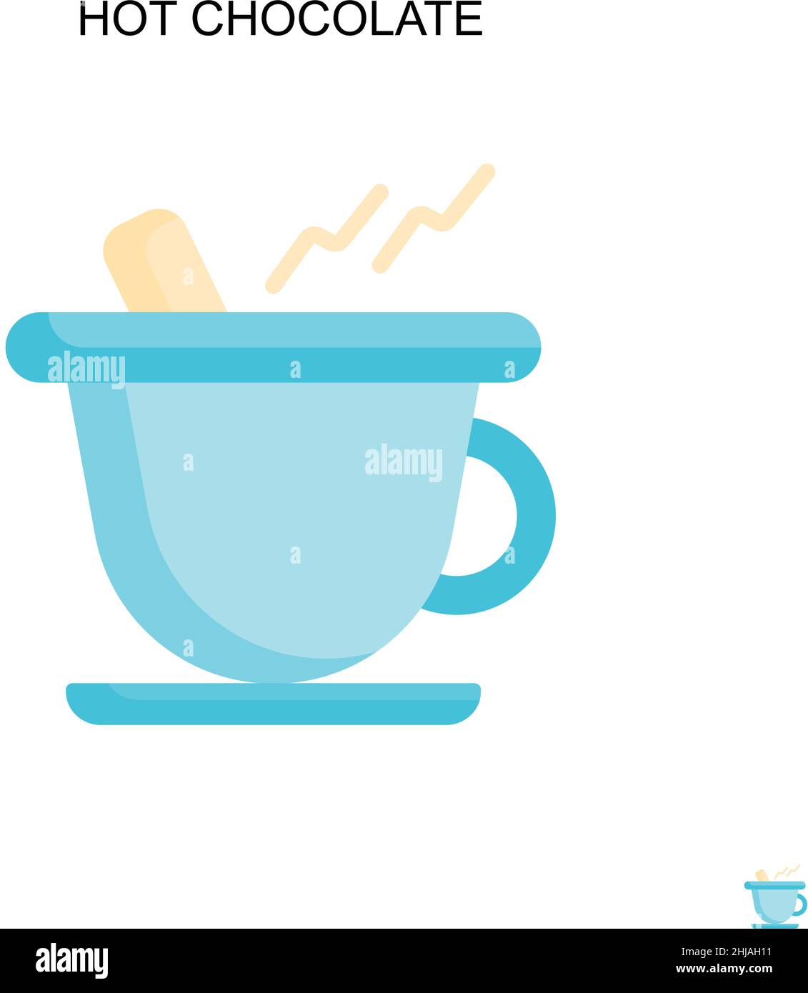 Heisse Schokolade einfaches Vektor-Symbol. Illustration Symbol Design-Vorlage für Web mobile UI-Element. Stock Vektor