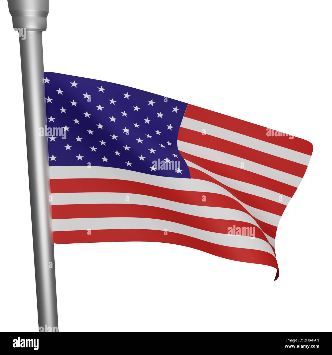 3D Darstellung des amerikanischen Unabhängigkeitstages Stockfoto