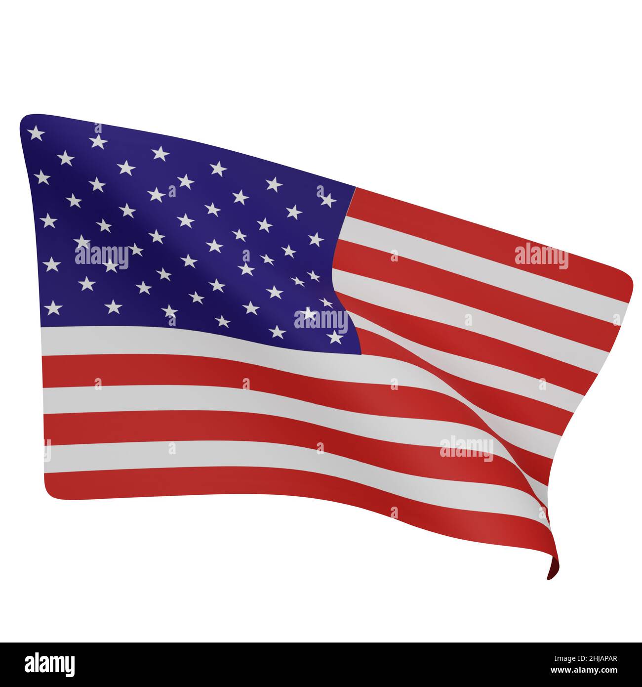 3D Darstellung des amerikanischen Unabhängigkeitstages Stockfoto