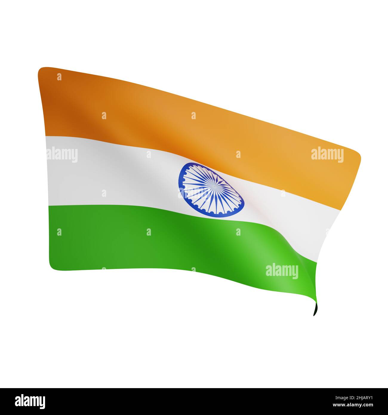 3D Rendering of india flag concept india national day Stockfoto