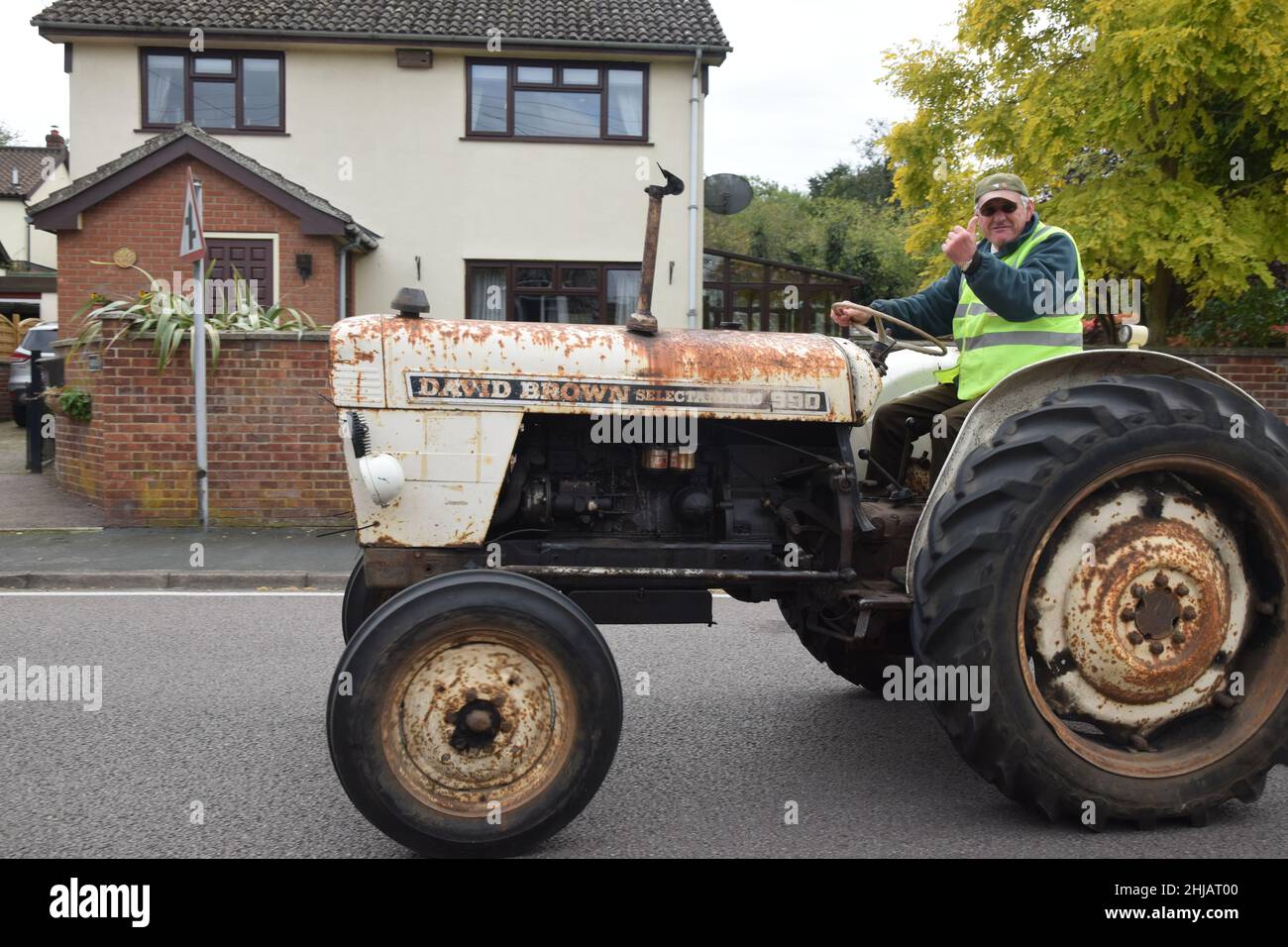 bardwell Charity Traktorenlauf, suffolk, england, 2021 Stockfoto