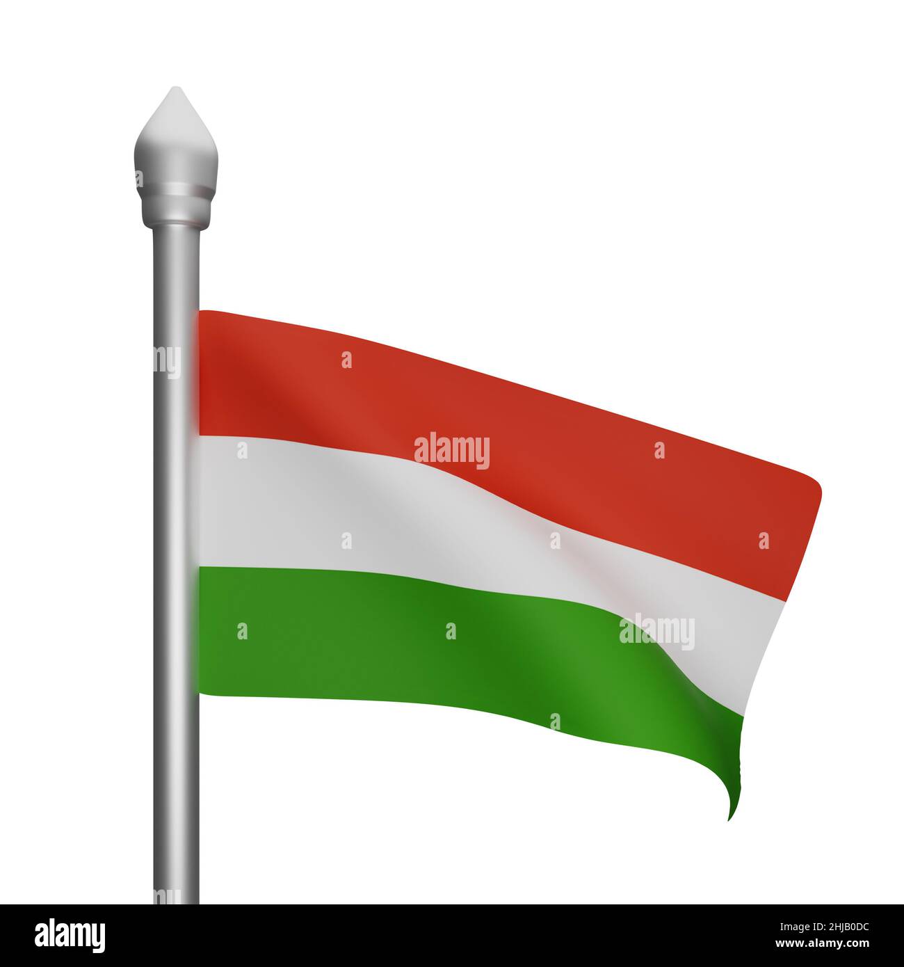 3D Darstellung des ungarn-Flaggenkonzepts ungarischer Nationalfeiertag Stockfoto