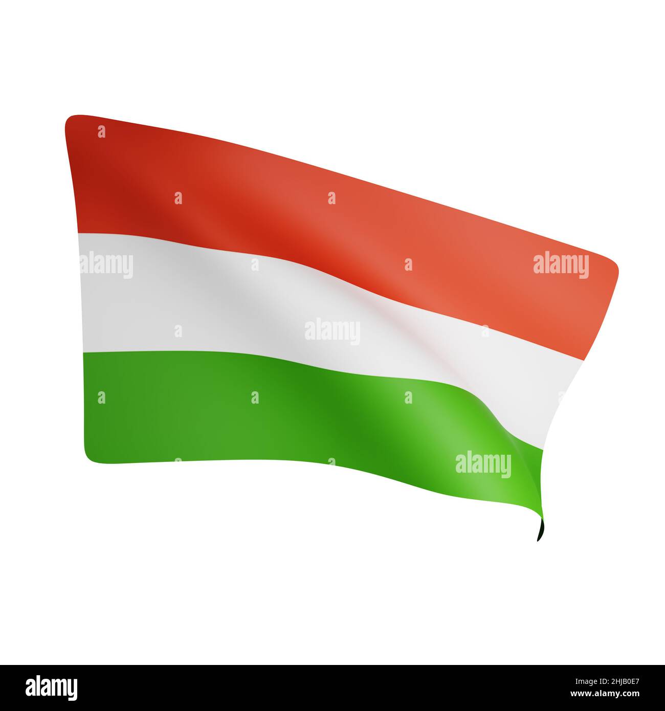 3D Darstellung des ungarn-Flaggenkonzepts ungarischer Nationalfeiertag Stockfoto