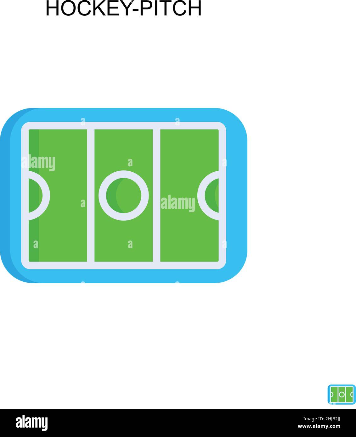 Einfaches Vektorsymbol für Hockey-Pitch. Illustration Symbol Design-Vorlage für Web mobile UI-Element. Stock Vektor