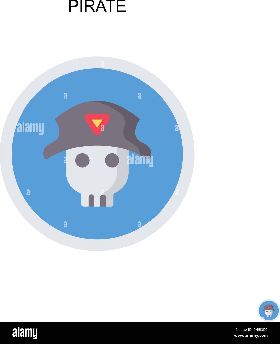 Pirate einfaches Vektor-Symbol. Illustration Symbol Design-Vorlage für Web mobile UI-Element. Stock Vektor