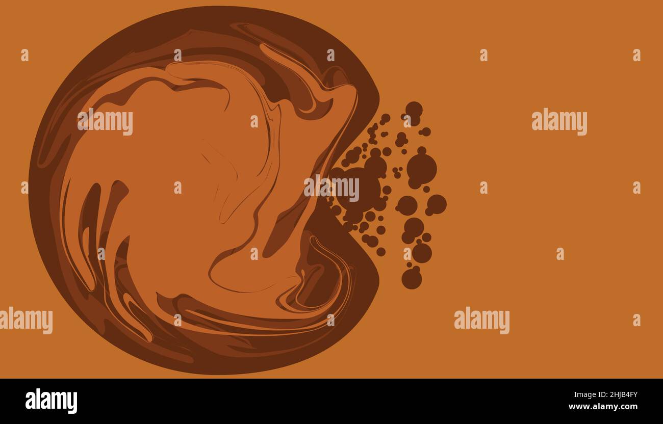 Abstract Poster Flüssigkeit Element Kaffee Cremes Textur Detail Hintergrund. Machen Sie eine Pause mit Ihrem Lieblingsgetränk. vektor-Illustration EPS10 Stock Vektor