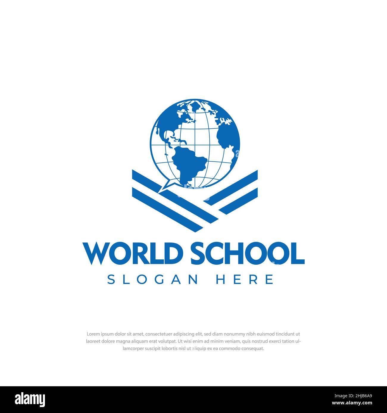 Global Education Logo. Globe Element. Logo-Vorlage für den Bildungsbereich. Vektorgrafik Konzept Stock Vektor