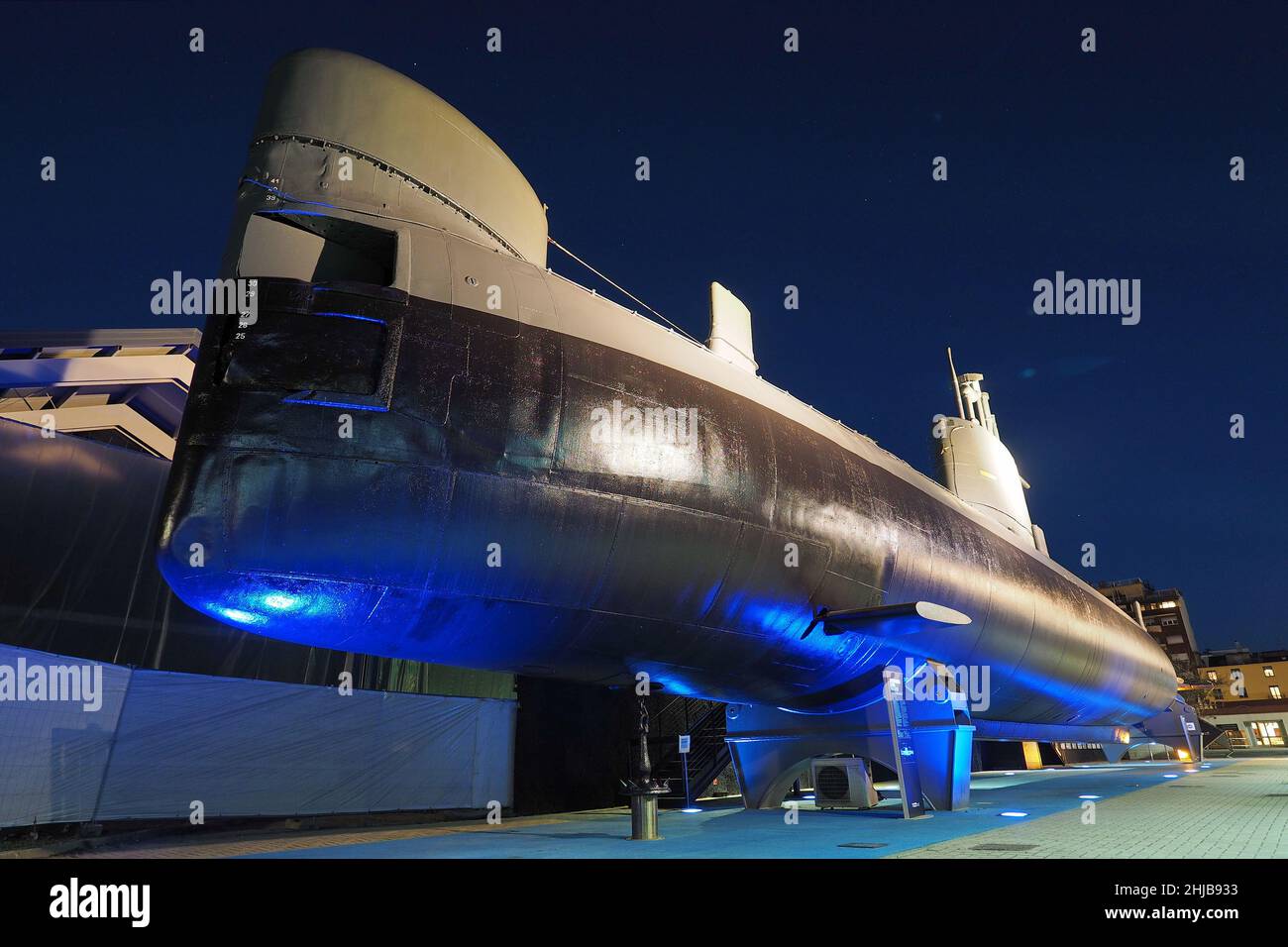 Das italienische U-Boot Toti wurde im Scienze Museum Mailand, Lombardei, Italien ausgestellt Stockfoto