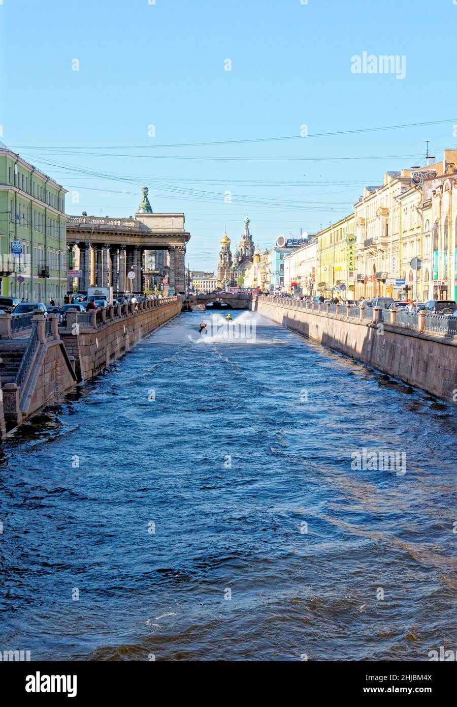 Moyka-Fluss in Sankt Petersburg, Russland, 27th. Februar 2011 Stockfoto