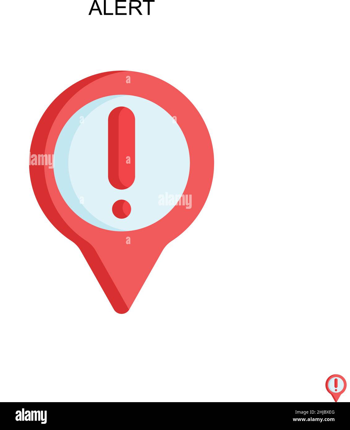 Einfaches Vektor-Symbol für Warnmeldungen. Illustration Symbol Design-Vorlage für Web mobile UI-Element. Stock Vektor