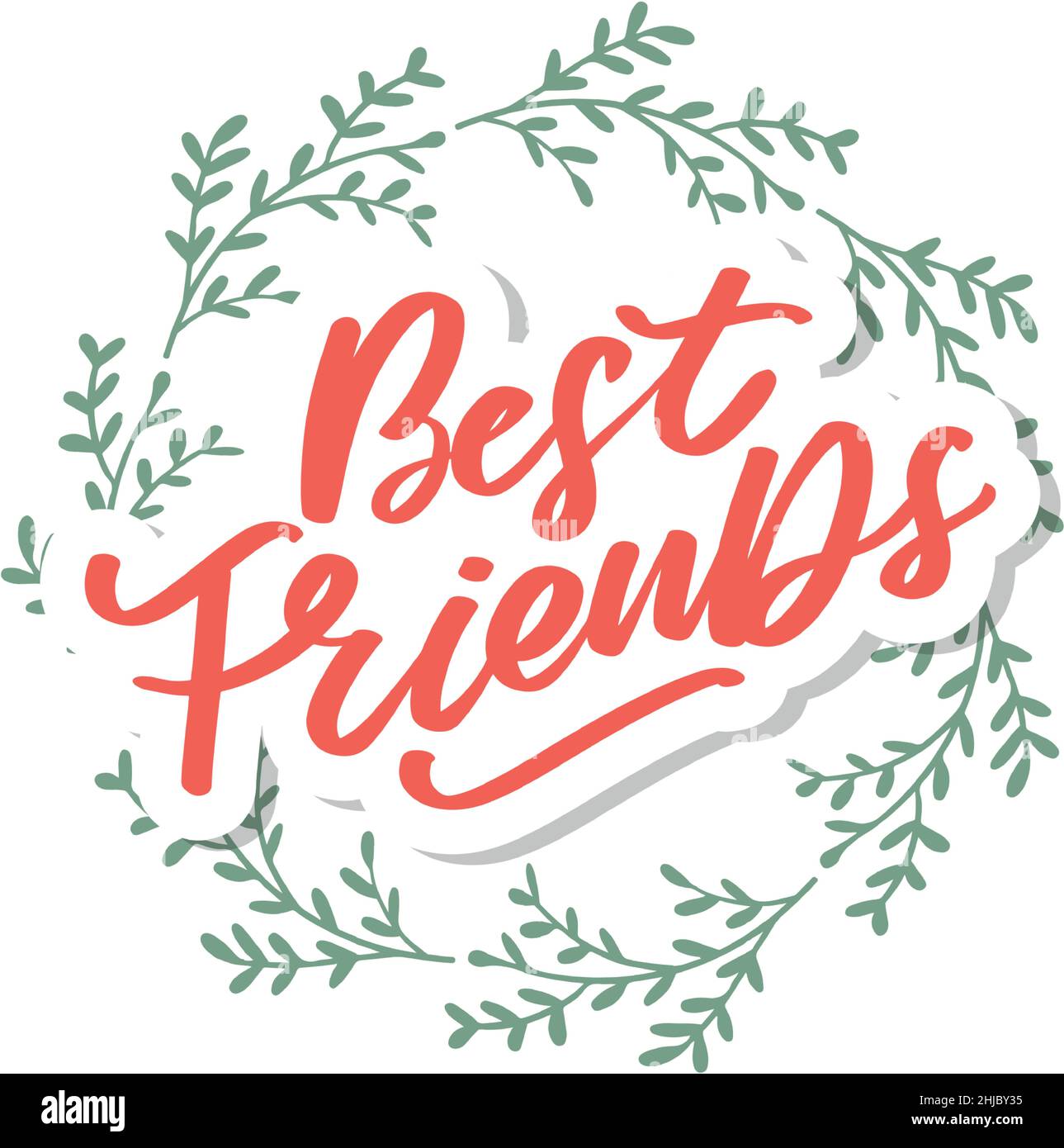 Soul Schwester mit Herz Schriftzug Design beste Freund Vorläufer Bff besties Stock Vektor