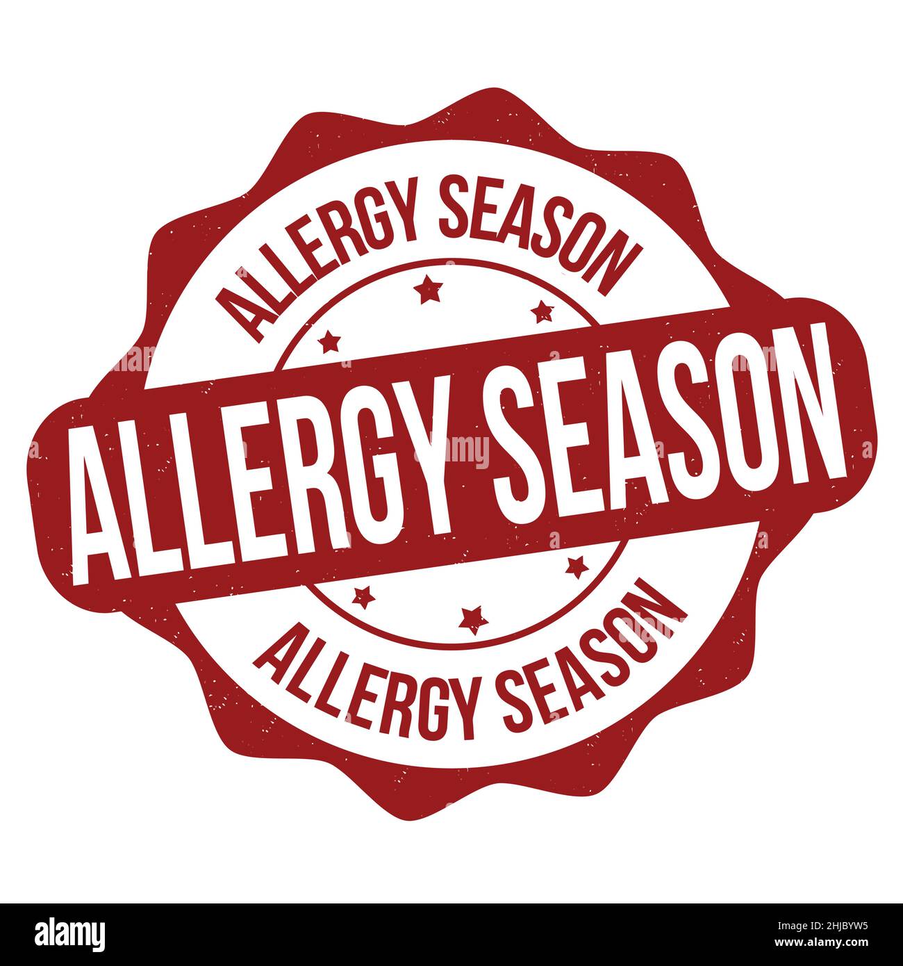 Allergy Season Grunge Gummistempel auf weißem Hintergrund, Vektorgrafik Stock Vektor