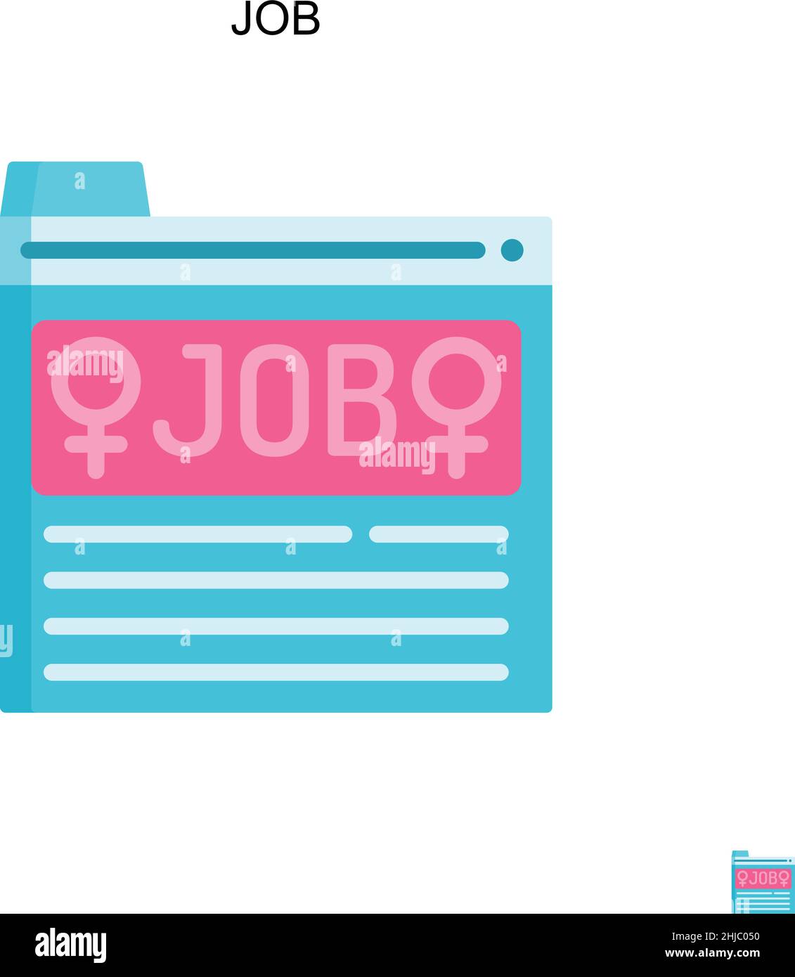 Vektorsymbol Job Simple. Illustration Symbol Design-Vorlage für Web mobile UI-Element. Stock Vektor