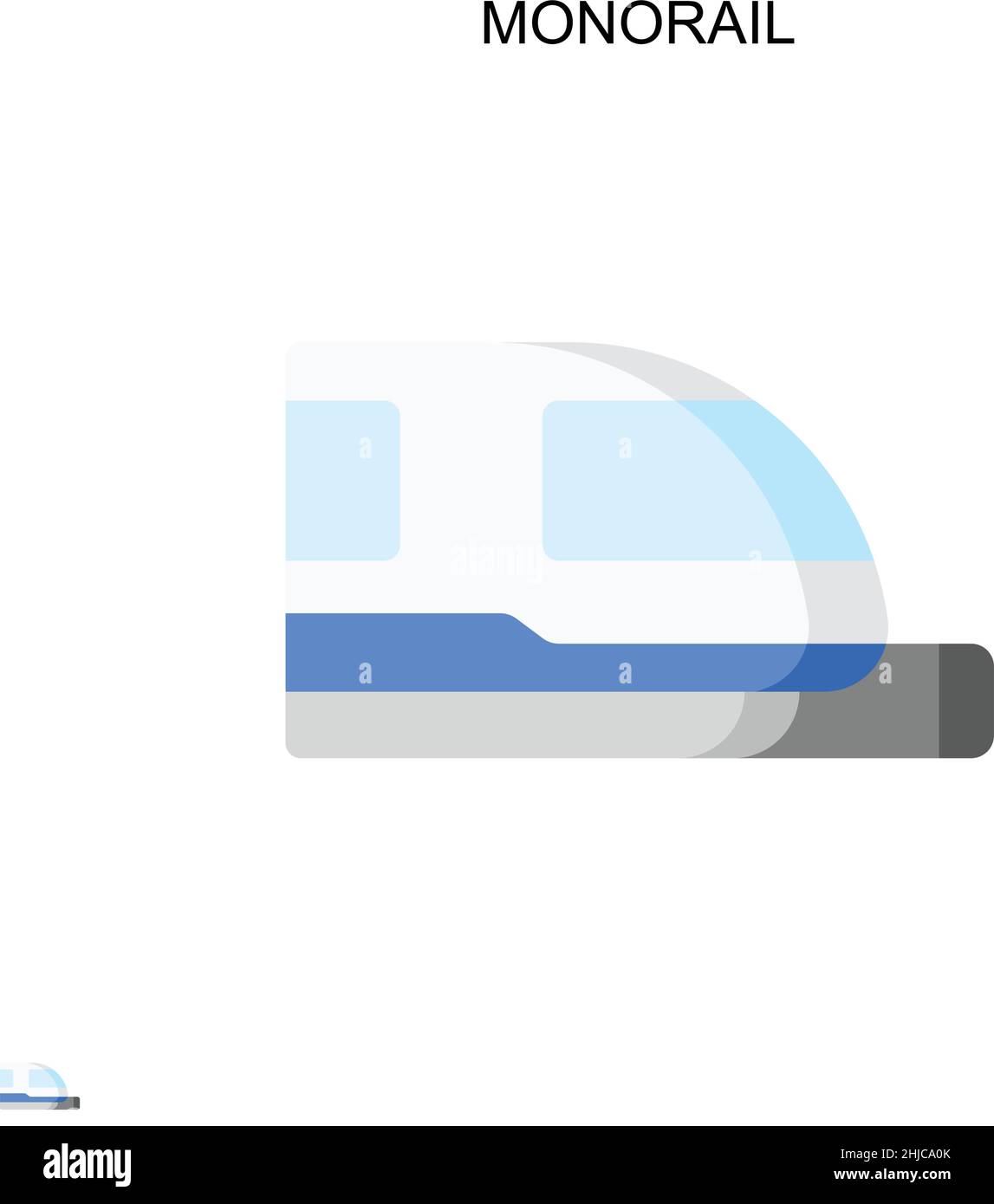 Monorail einfaches Vektorsymbol. Illustration Symbol Design-Vorlage für Web mobile UI-Element. Stock Vektor