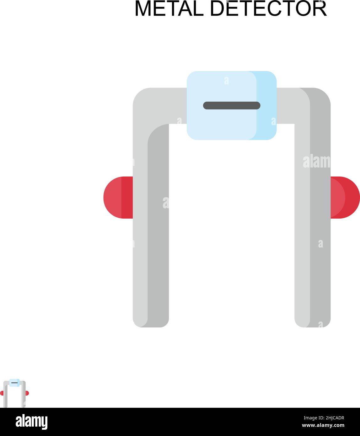 Einfaches Vektorsymbol für Metalldetektoren. Illustration Symbol Design-Vorlage für Web mobile UI-Element. Stock Vektor