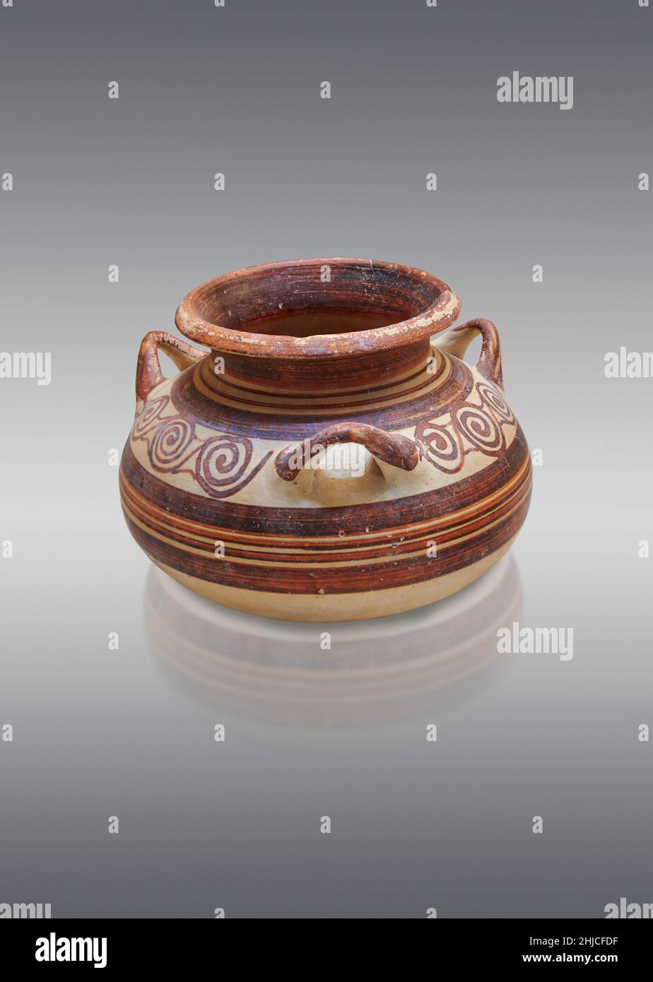 Mykenische Keramik TerrakottaAlabastron mit kreisförmigem Wirbel