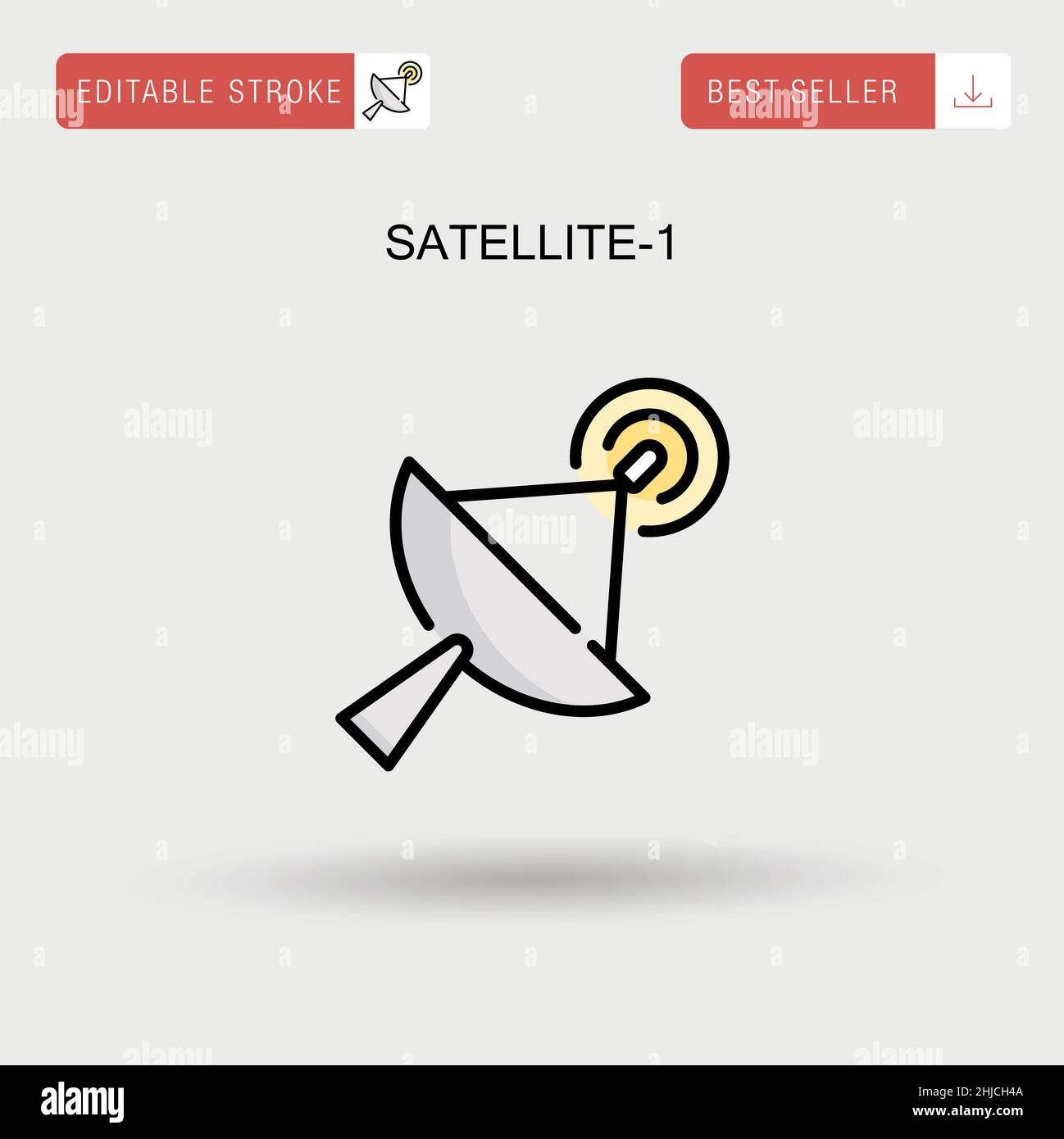 Satellite-1 einfaches Vektorsymbol. Stock Vektor