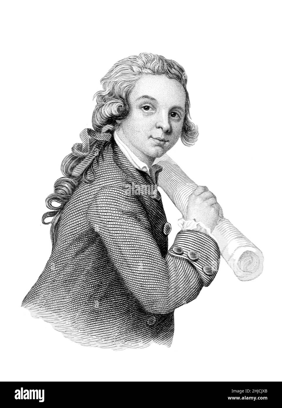 Wolfgang Amadeus Mozart 1756-1791) war ein Wunderkind und österreichischer Komponist der Klassik. Illustration aus den Briefen von Wolfgang Amadeus Mozart, 1866. Stockfoto