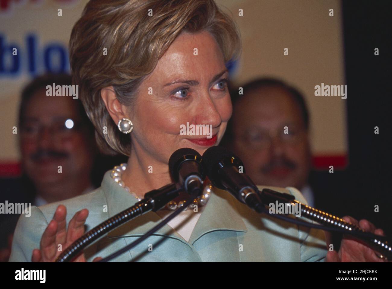 Hillary Clinton bei der Democratic National Convention, Los Angeles, Kalifornien, 2000. Stockfoto