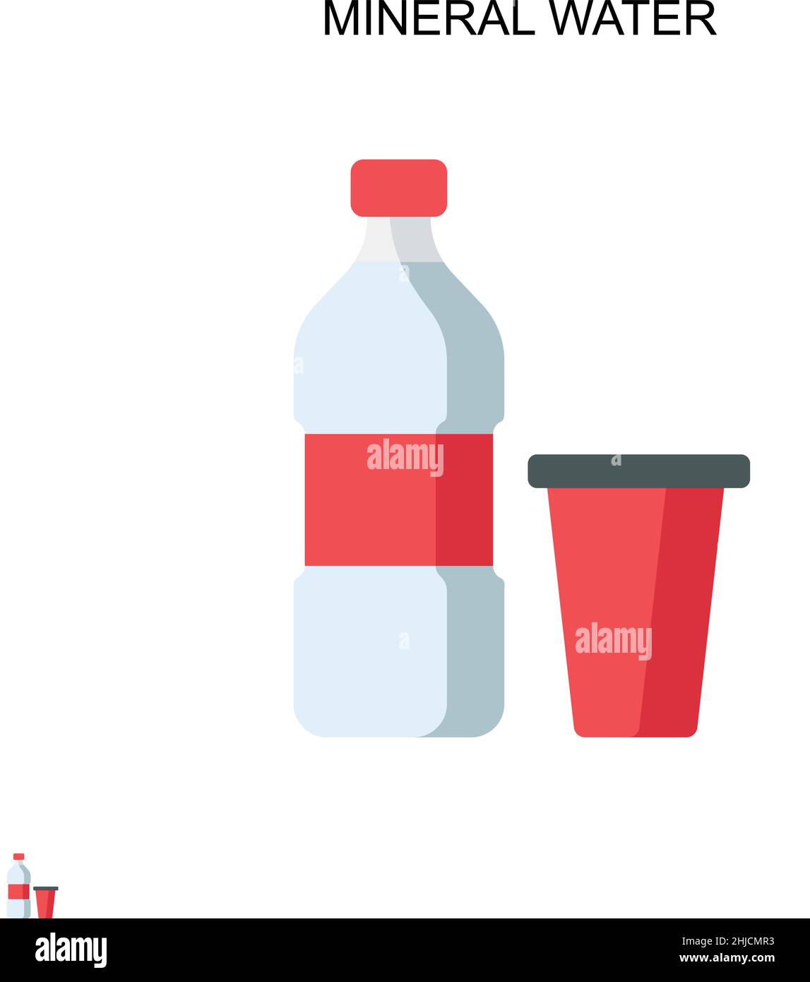 Einfaches Vektorsymbol für Mineralwasser. Illustration Symbol Design-Vorlage für Web mobile UI-Element. Stock Vektor